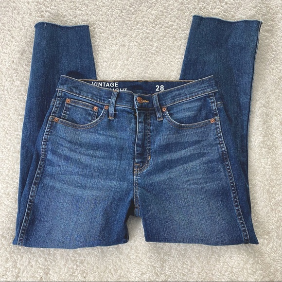 J Crew Reimagined Vintage Slim Straight High Rise Jeans Size 28